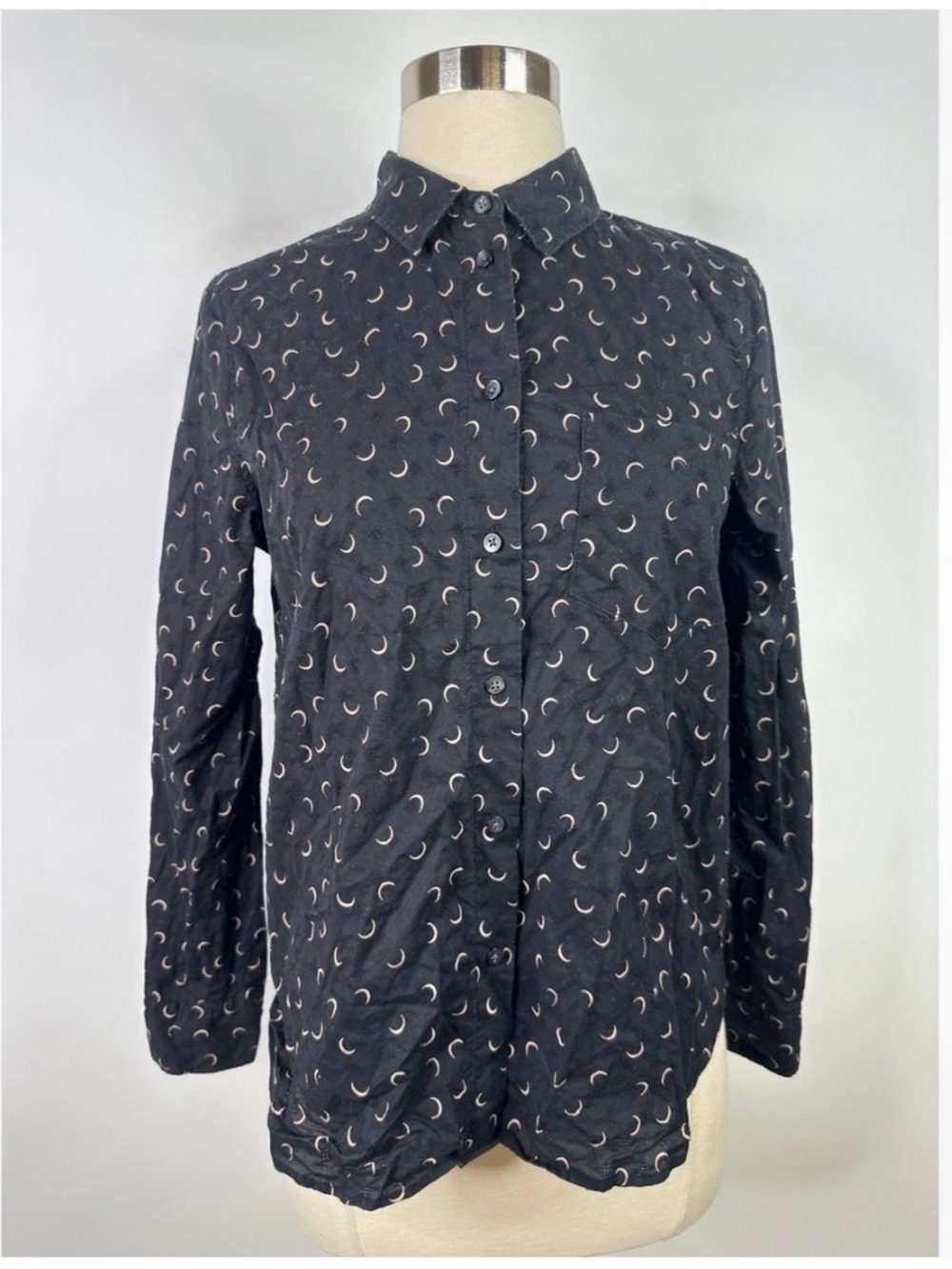 Madewell Shrunken Crescent-Print Button-Front Women's Shirt